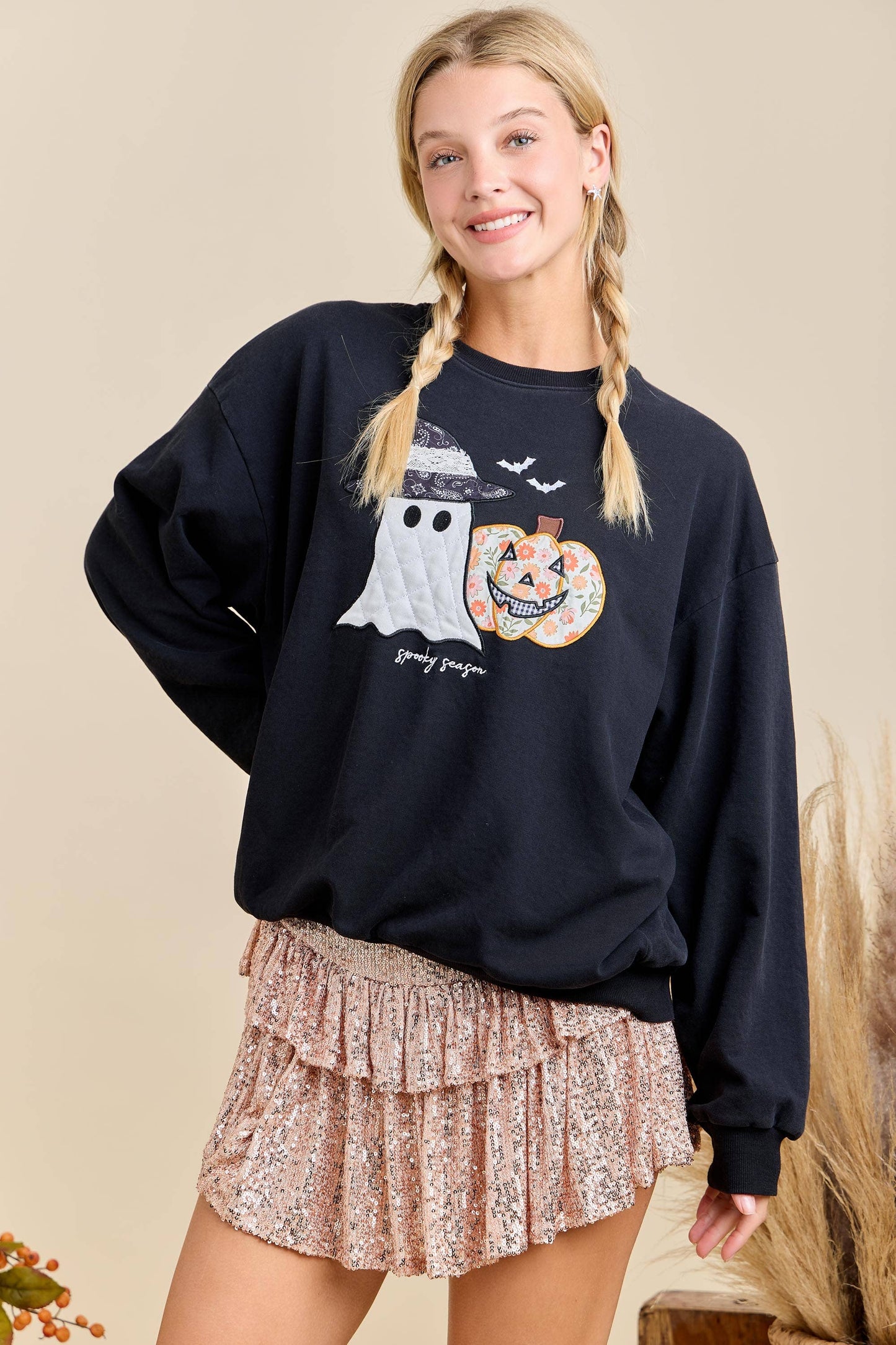 Halloween Patchwork Crewneck