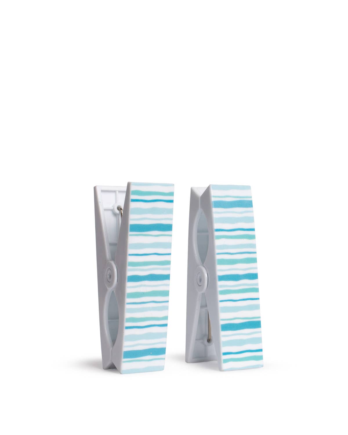 Spyglass Stripe Beach Towel Clips White/Blue 1.5x4.5 Set of 2