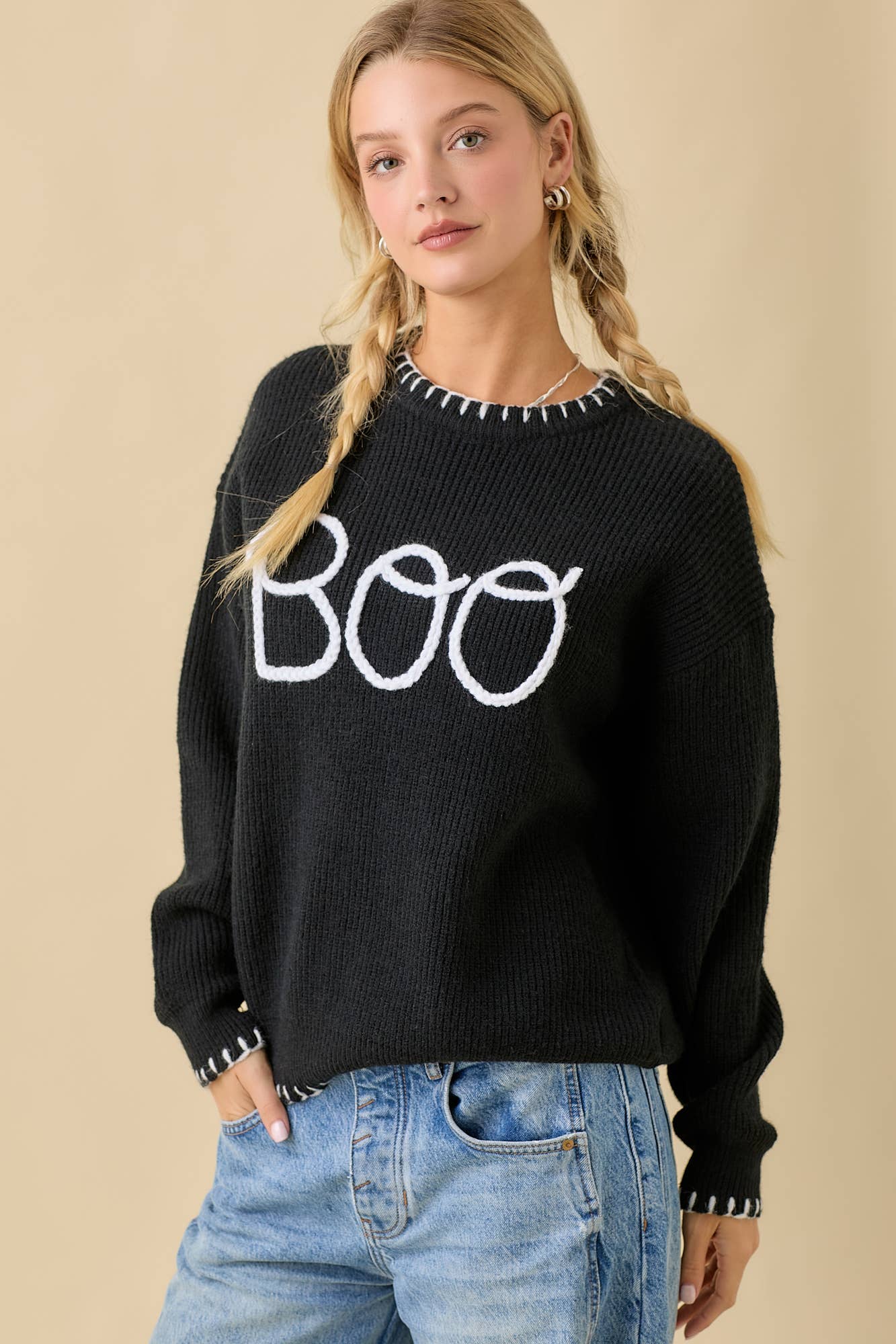 Halloween "Boo" Sweater