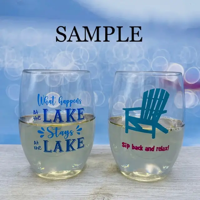 POOL Unbreakable Stemless TRITAN Plastic Wine Glasses