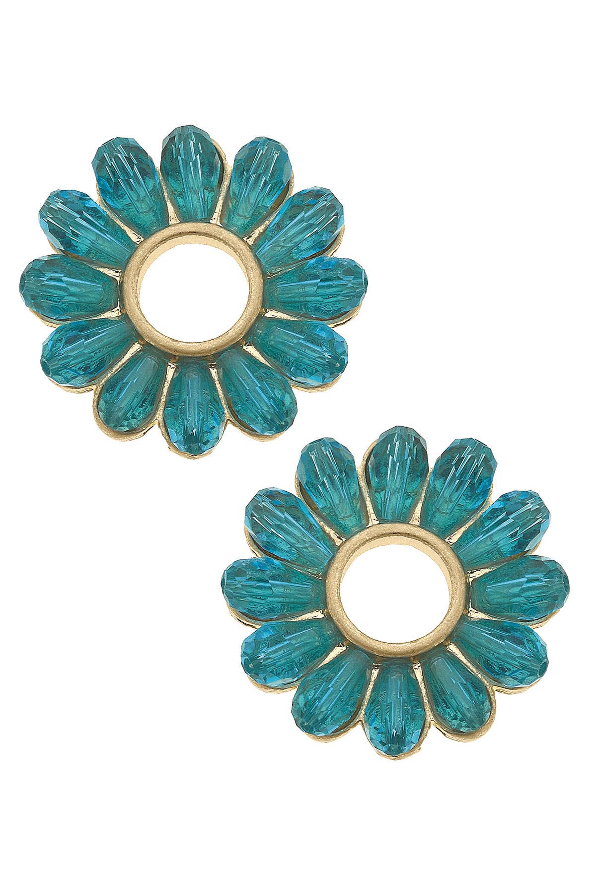 Faye Delicate Glass Flower Stud Earrings