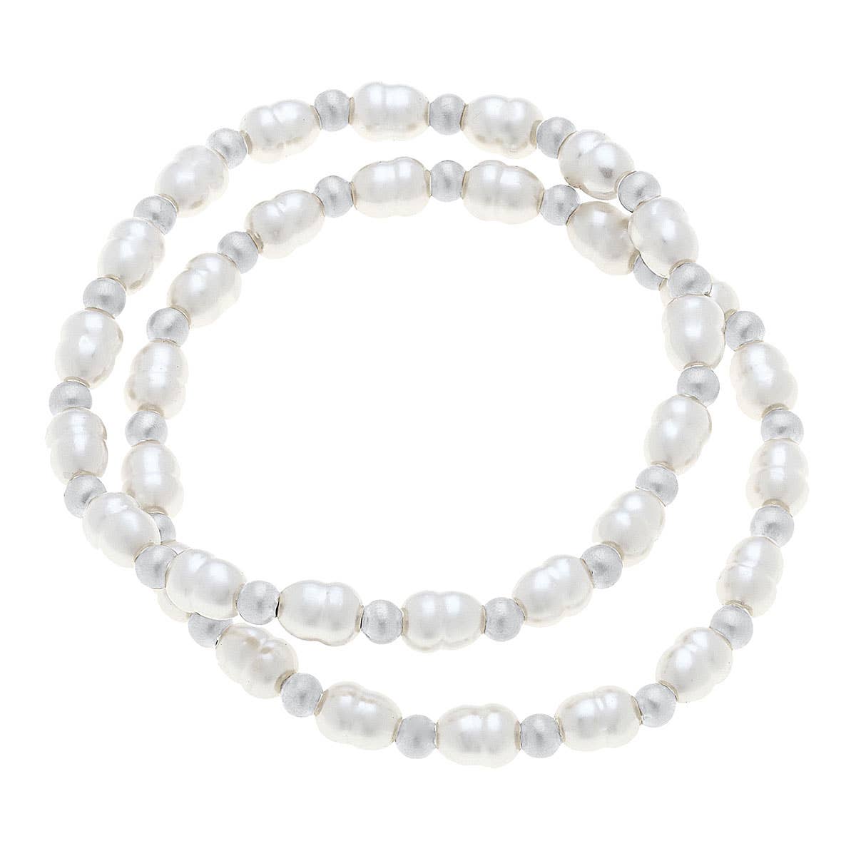 Carly Ball Bead & Pearl Stretch Bracelets (Set of 2)