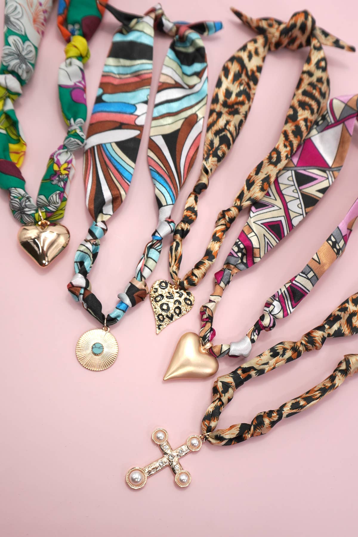 HANDMADE SCARF CHARM NECKLACES