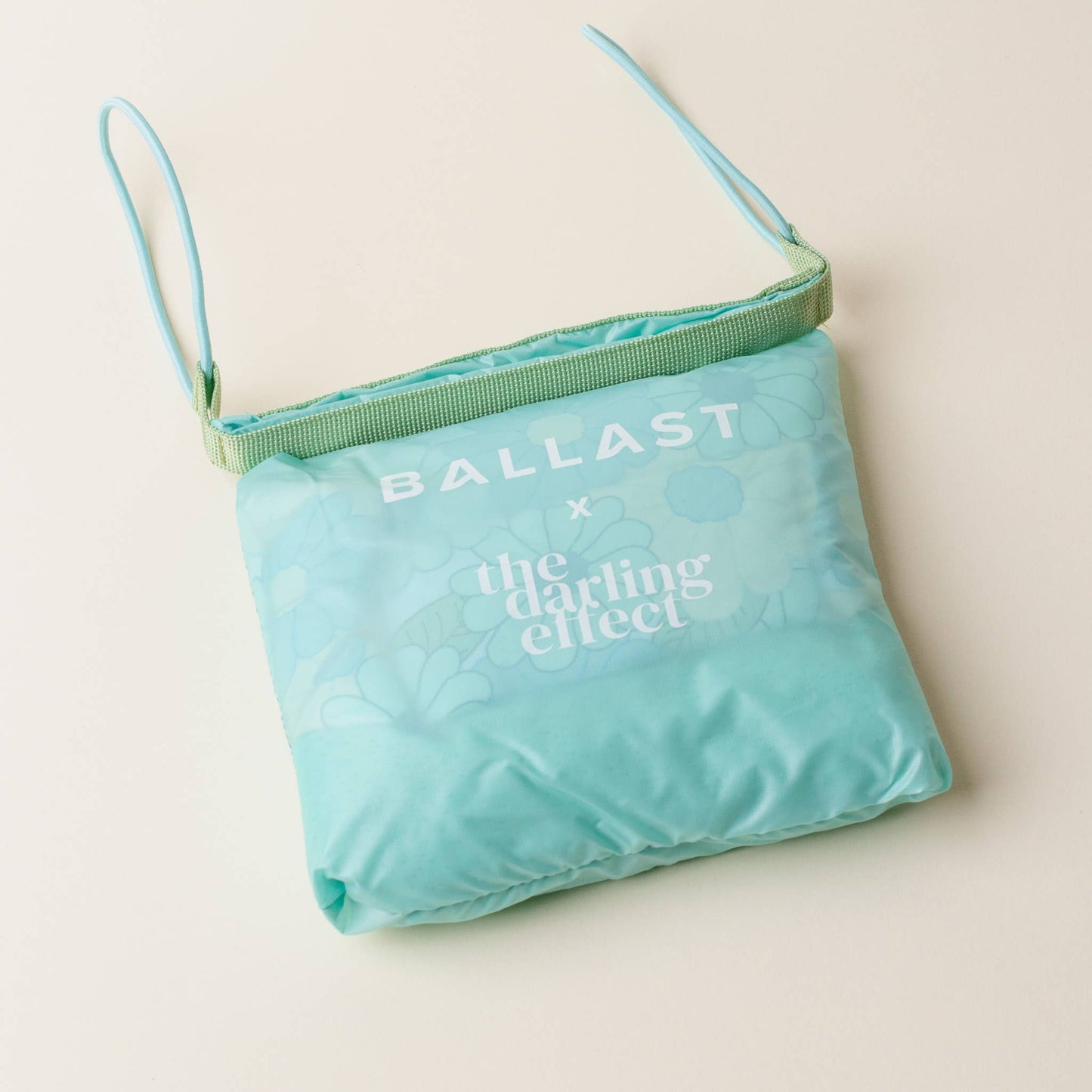 Ballast Beach Pillow-Daisy Craze Aqua