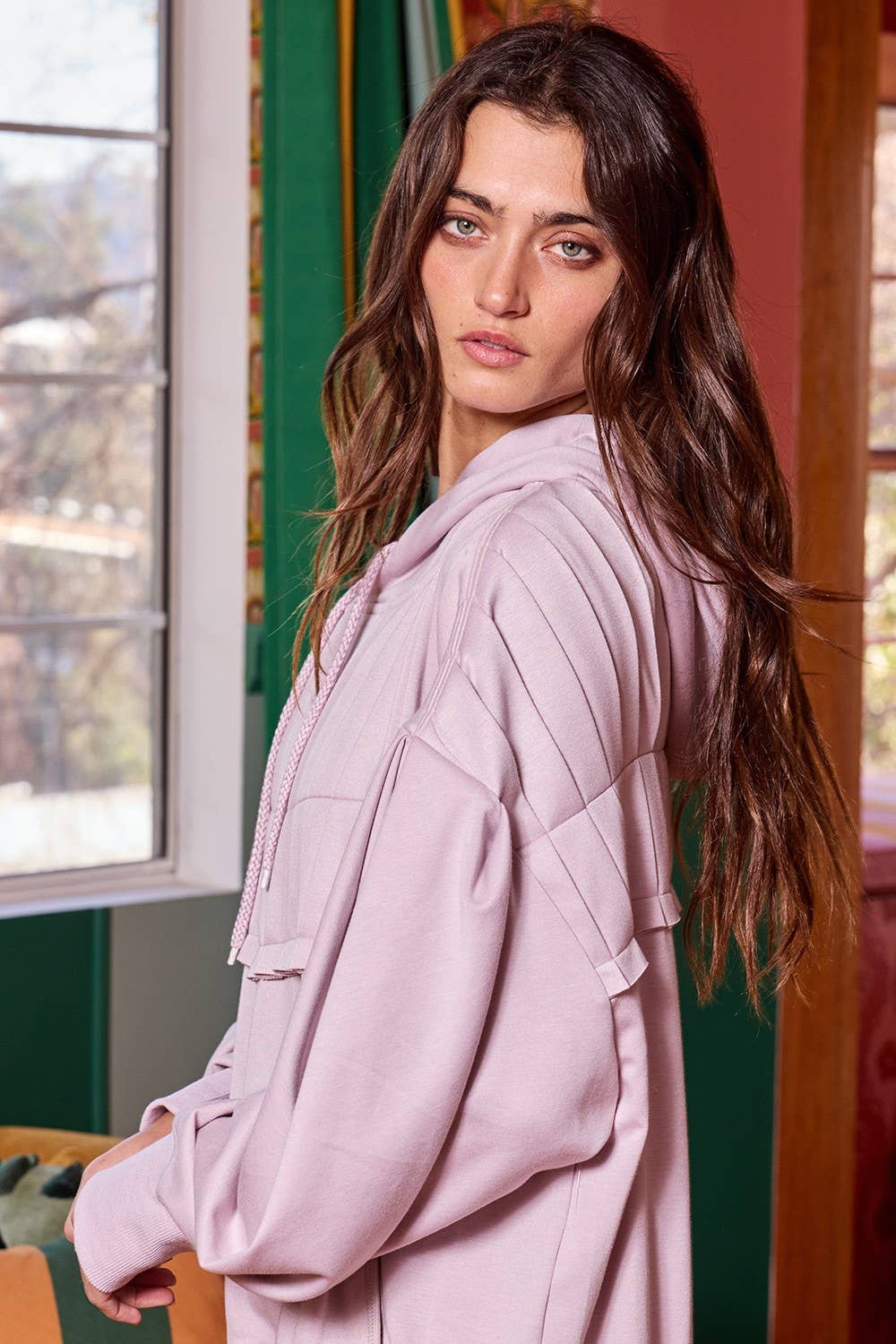 Soft & Cozy Pleated Hoodie