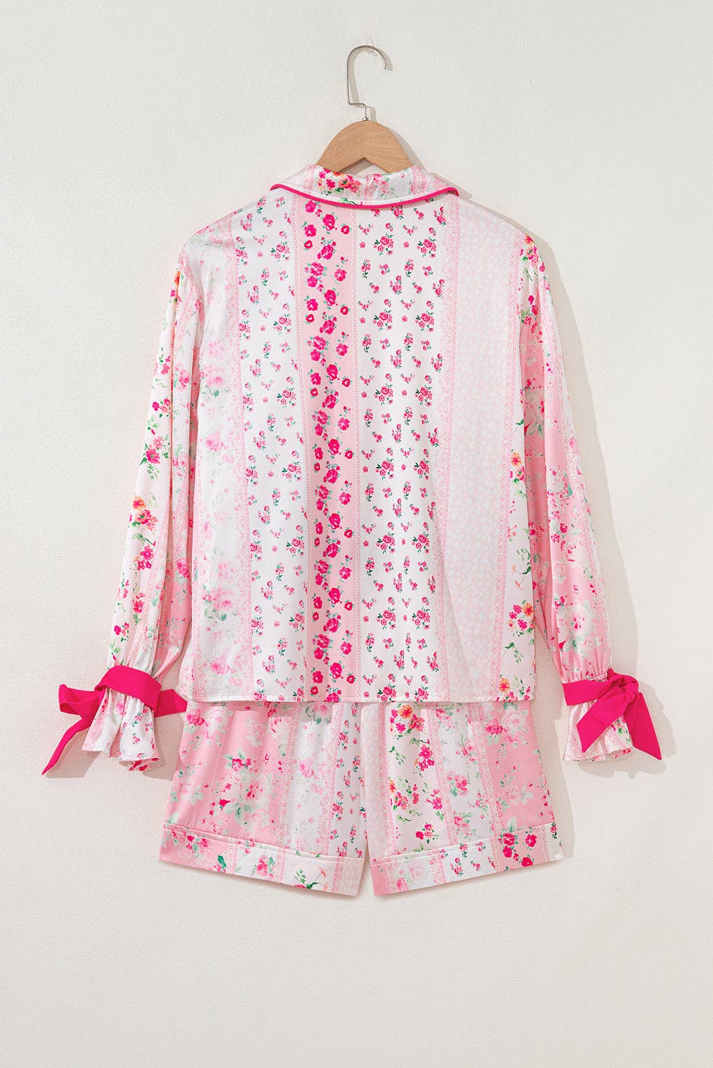 Floral Bow Tie Pajama Set