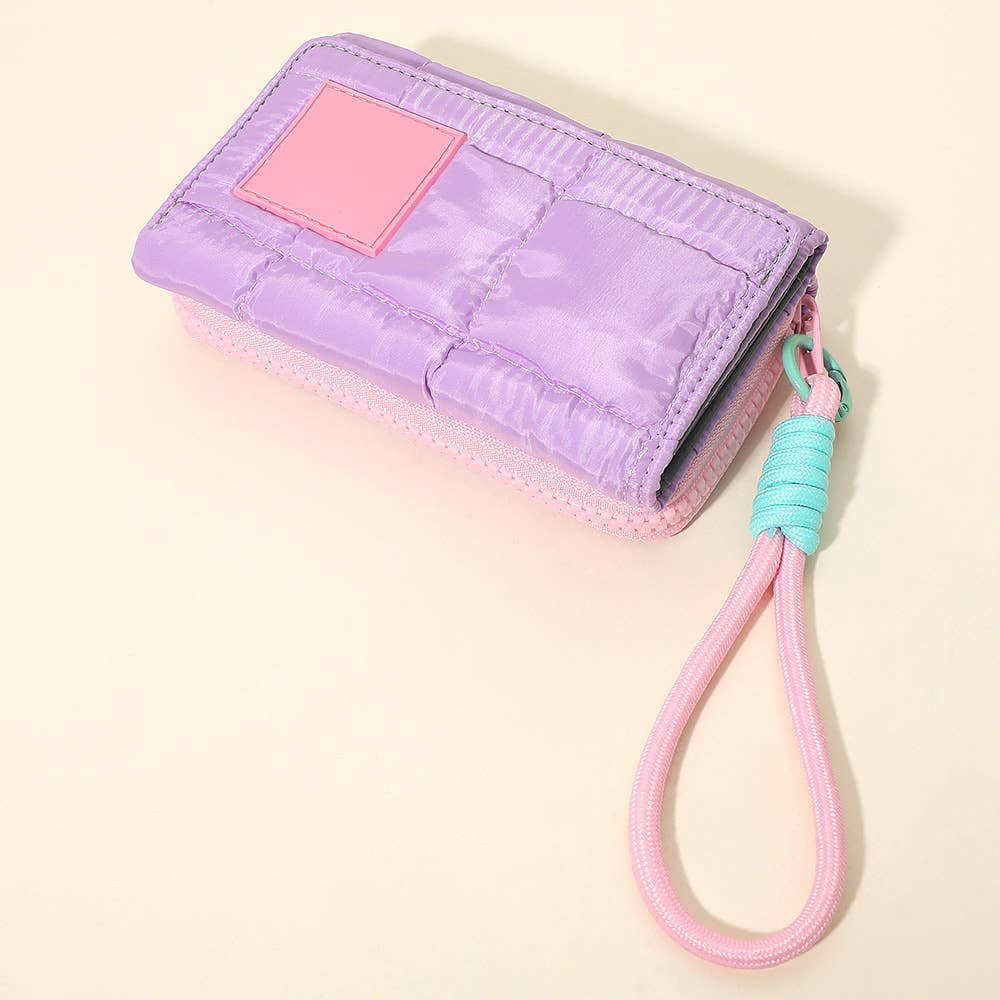 Compact Zip Around Wristlet Wallet