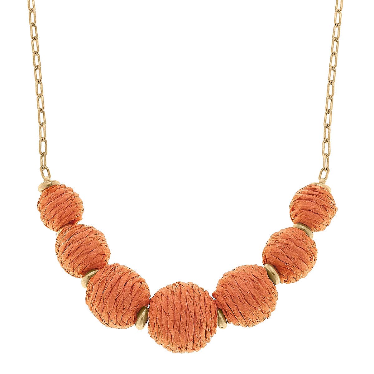 Demi Raffia Bead Statement Necklace