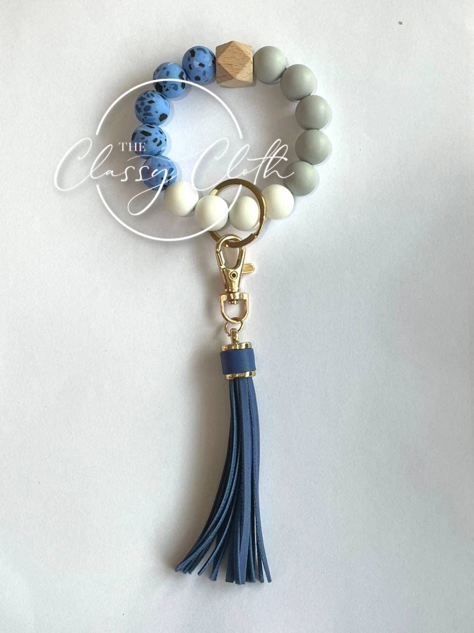 Silicone Beaded Tassel Keychain - RTS