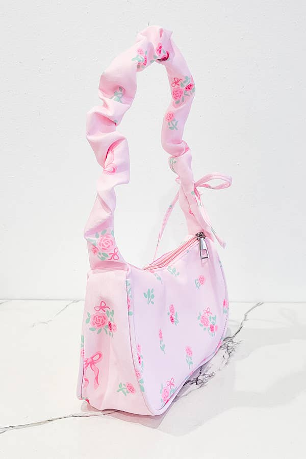 Lily Floral and Bow Shoulder Bag
