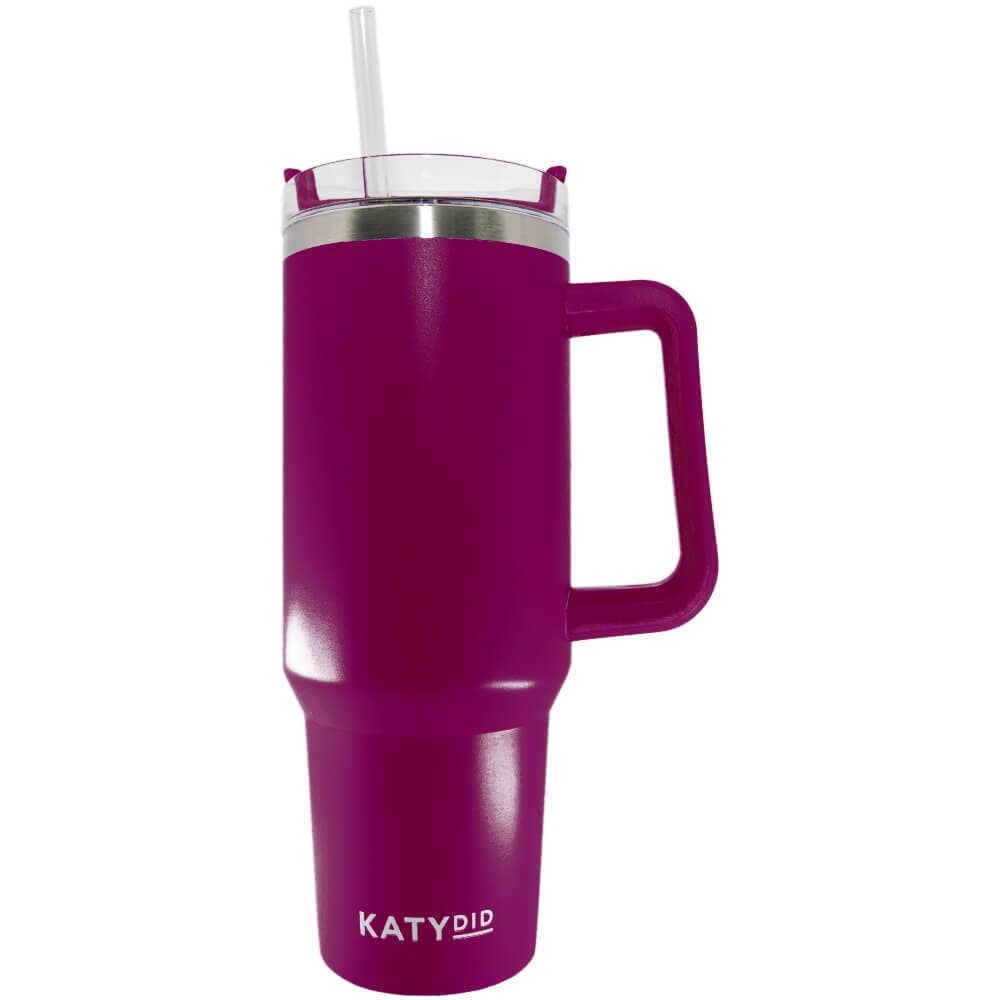 Plum Drink Tumbler Cup w/ Handle