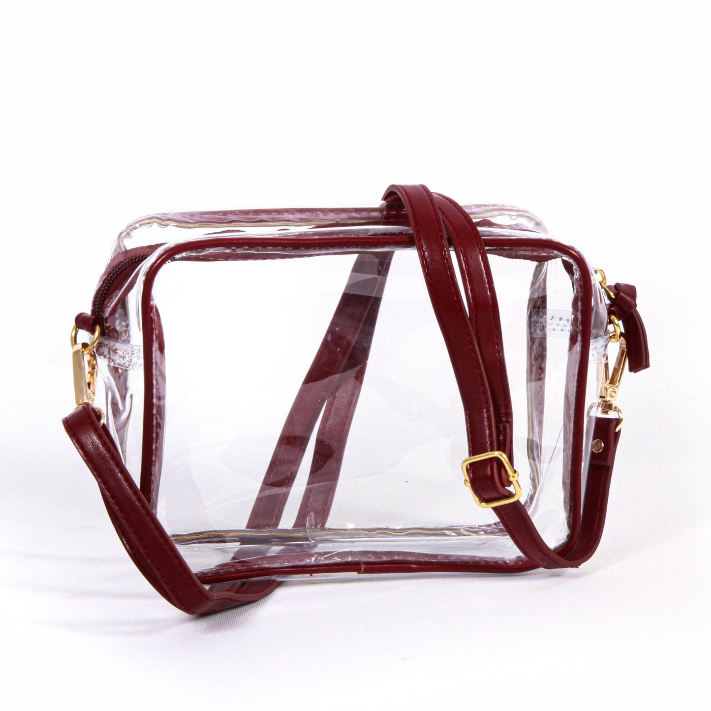 Bridget Clear Purse Maroon