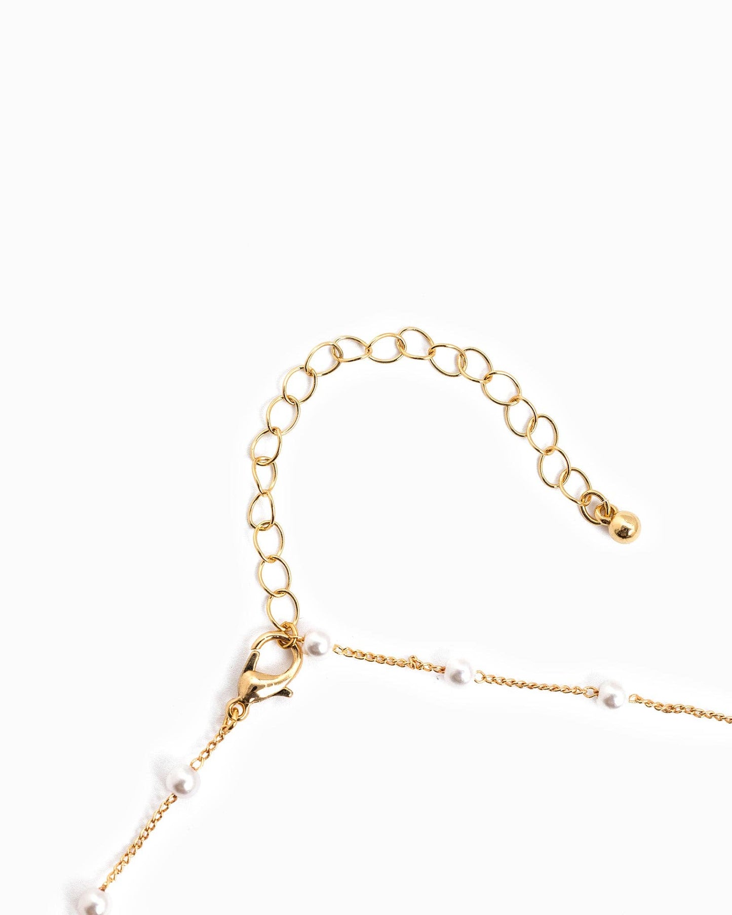 Pearl Flower Multi Charm Necklace