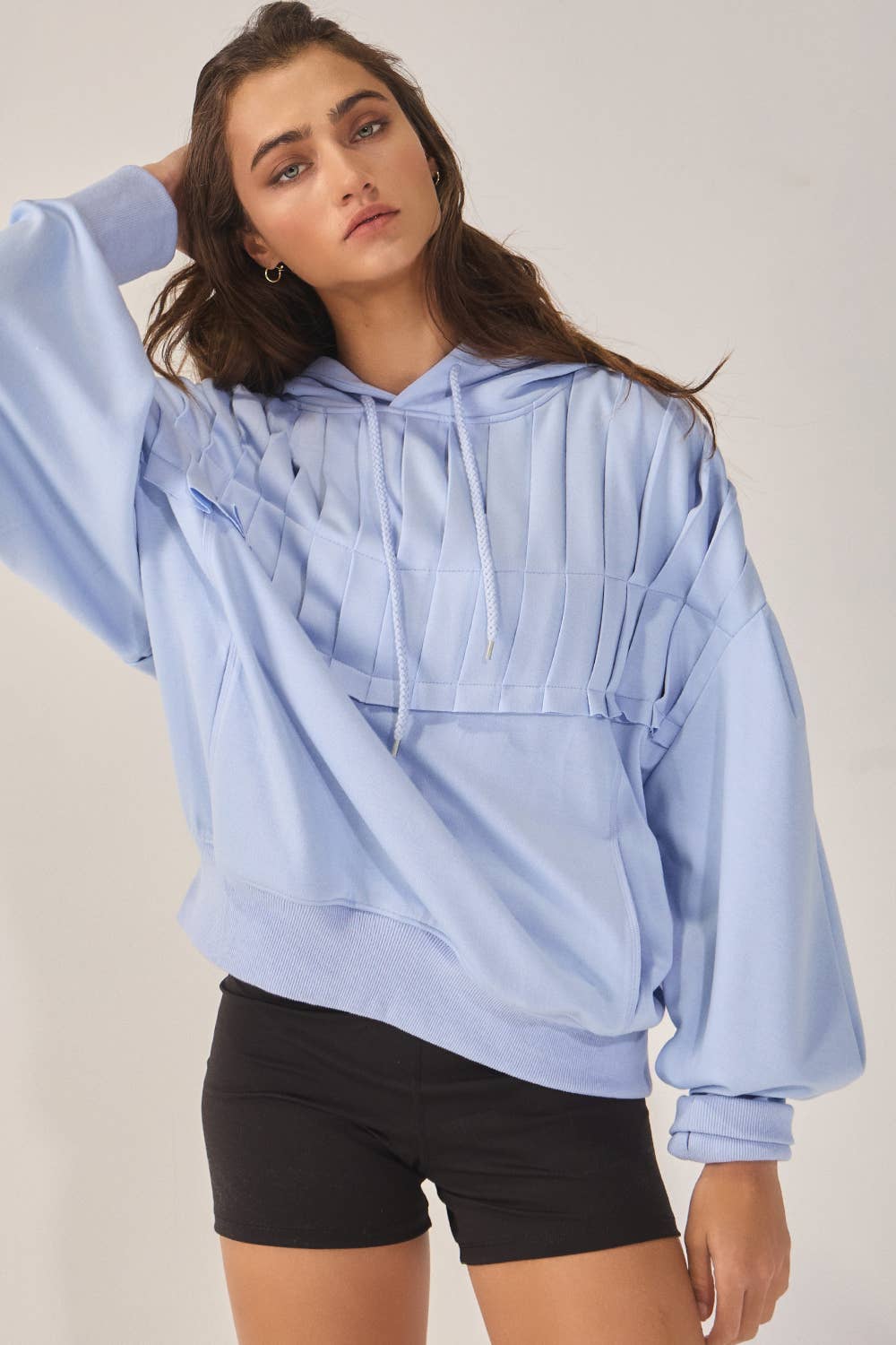 Soft & Cozy Pleated Hoodie