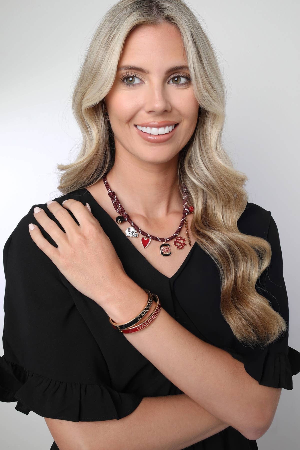 South Carolina Gamecocks Paracord Multi Charm Necklace