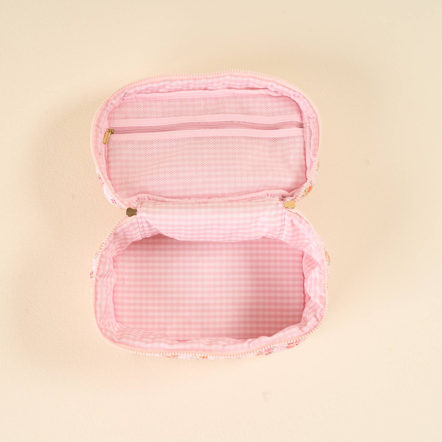 Glam & Go Quilted Cosmetic Bag-Petal Parade Pink