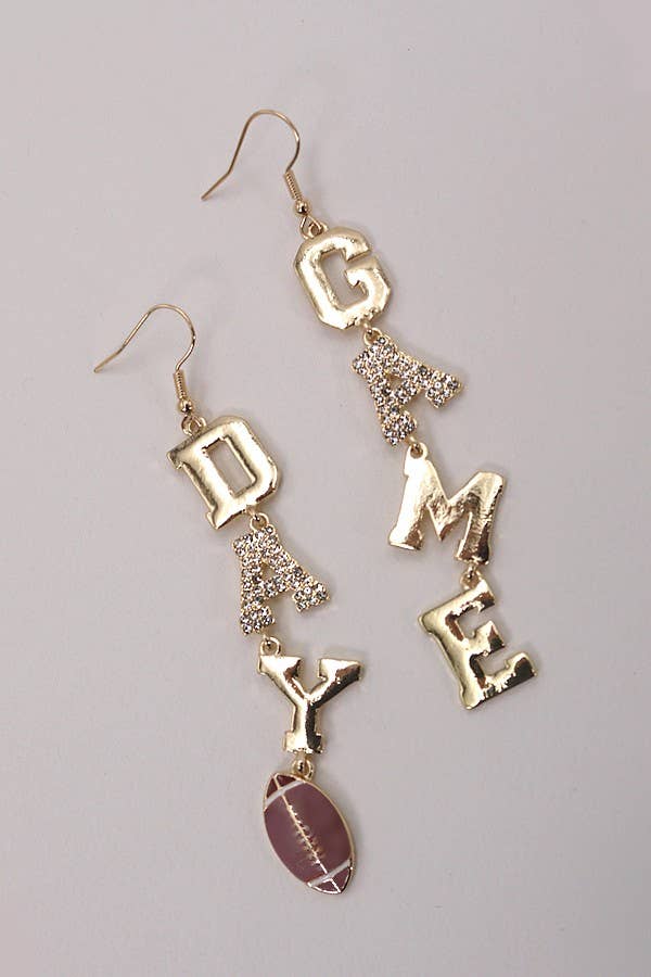 GAMEDAY GOLD DROP EARRINGS