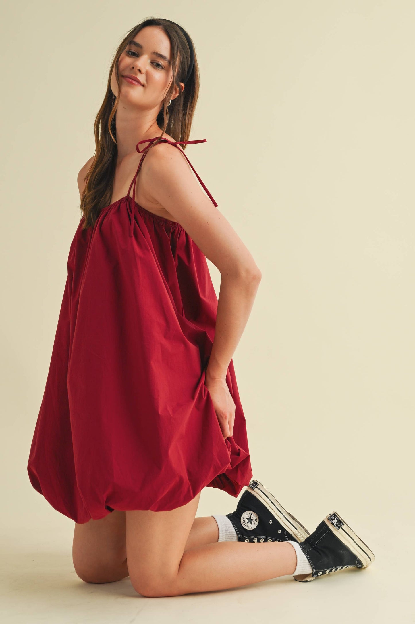 PUFF BOTTOM MINI DRESS