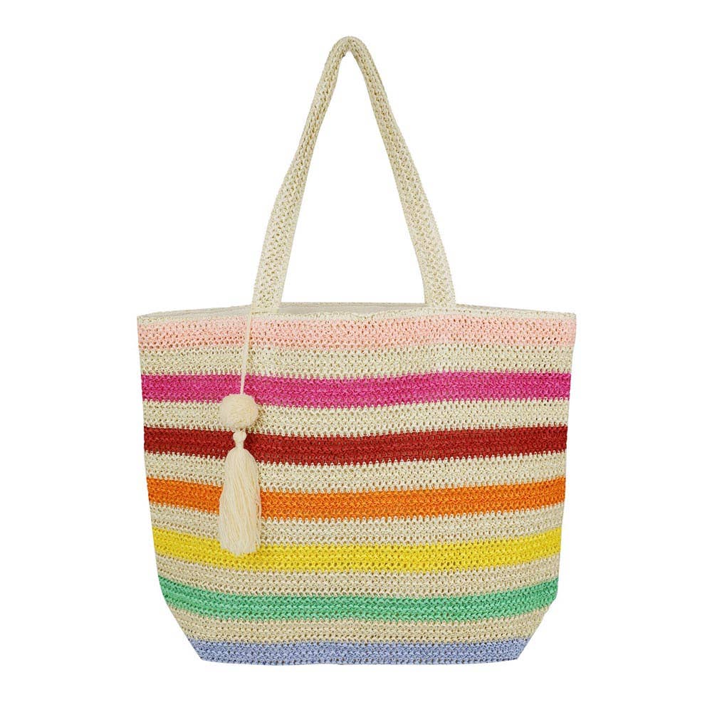 Pom Pom Tassel Beach Bag