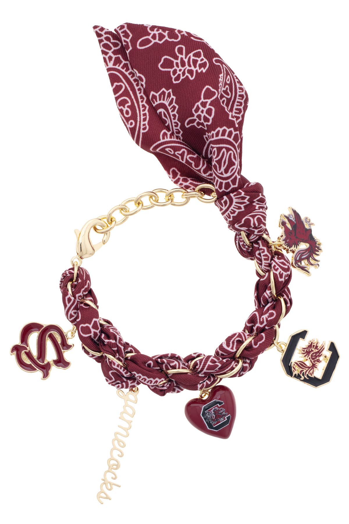 South Carolina Gamecocks Bandana Charm Bracelet