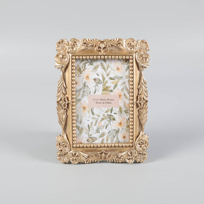 4" x 6" Ornate Gold Polyresin Picture Frame