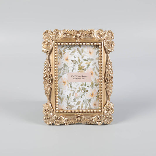 4" x 6" Ornate Gold Polyresin Picture Frame