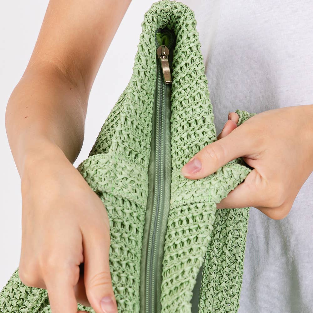 Crochet Straw Beach Bag