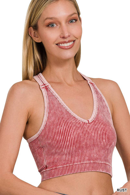 Stone Washed Racerback Tank Top
