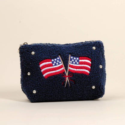Teddy Pouch–American Flags