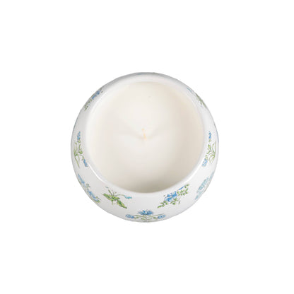 Ceramic Blue Floral Candle – Garden Terrace (16.5 oz)