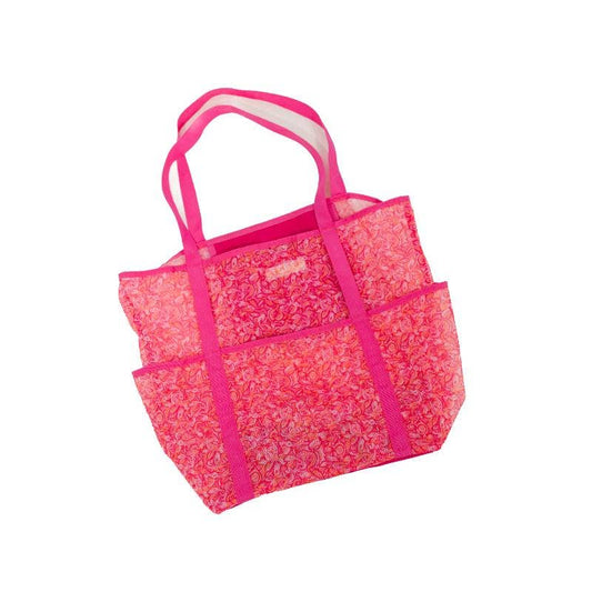 Flirty Floral Mesh Beach Bag