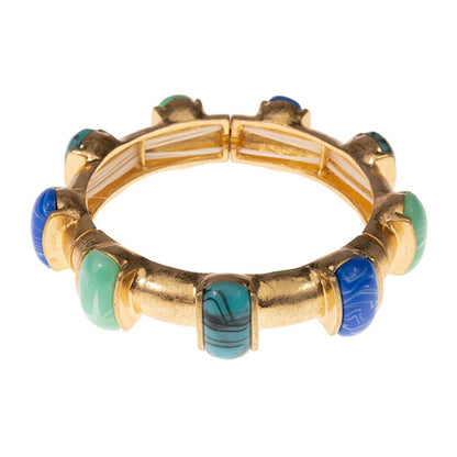 Stone Stretch Bangle Bracelet