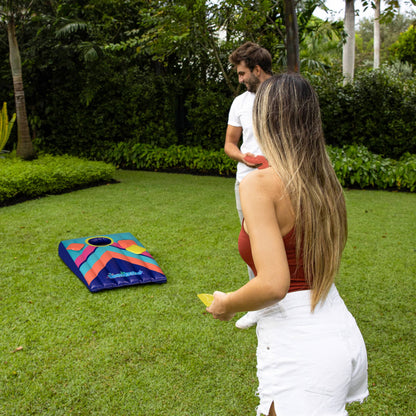 Inflatable Pool Floating Cornhole Toss Game
