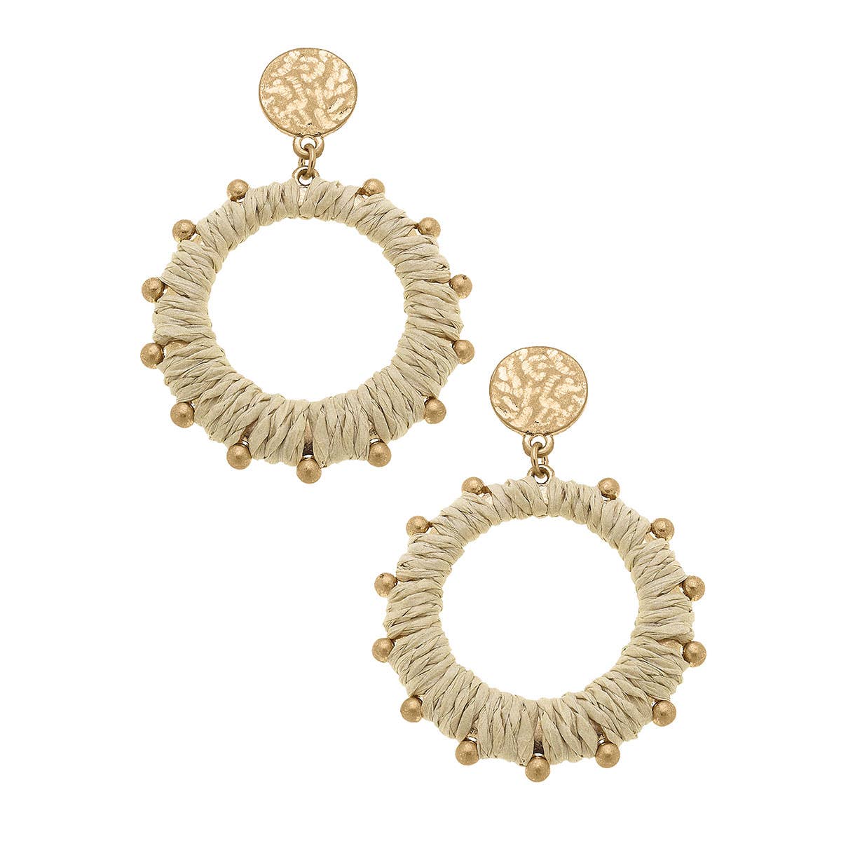 Bora Bora Raffia Hoop Earrings