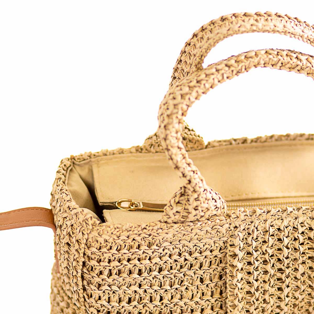 Dunmore Straw Purse Natural   9x6x3