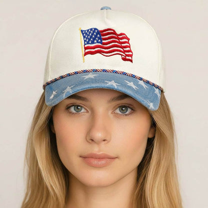 USA 250th Anniversary Patriotic Embroidered Baseball Cap