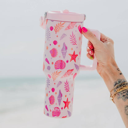 Beach Seashells Drink Tumbler