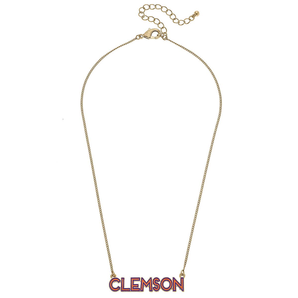 Clemson Tigers Outline Enamel Necklace