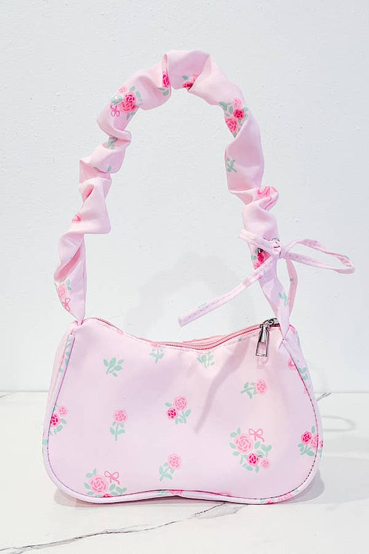 Lily Floral and Bow Shoulder Bag