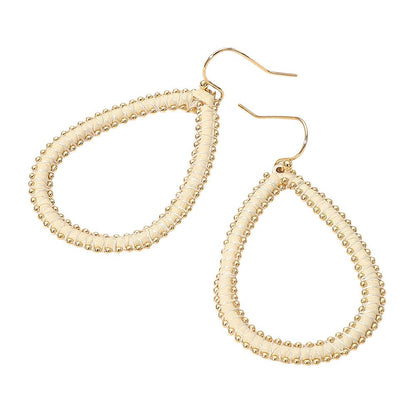 Faux Leather Teardrop Earrings