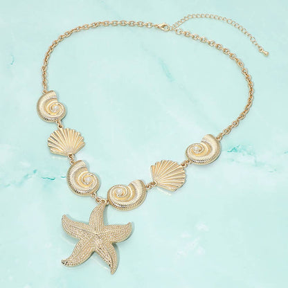 Starfish Shell Link Necklace