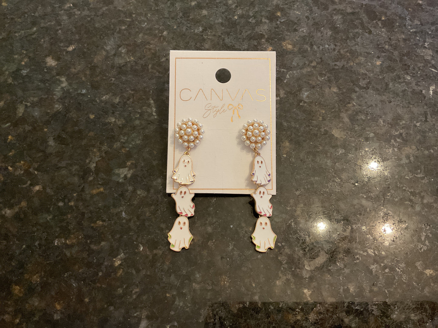 Ghost Pearl Cluster Drop Earrings