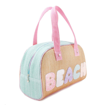 Straw 'Beach' Duffle Bag
