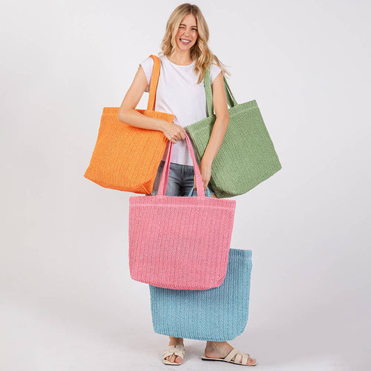 Crochet Straw Beach Bag