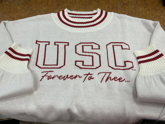 South Carolina Queen Oversized Striped Crew Sweater