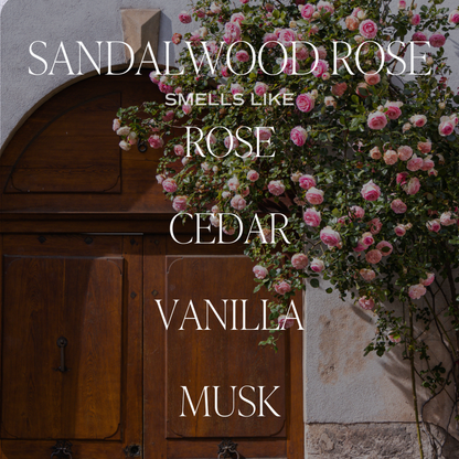 Sandalwood Rose 11 oz Soy Candleu