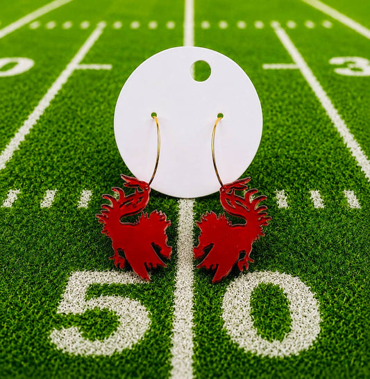 Gamecock Mirrored Earrings