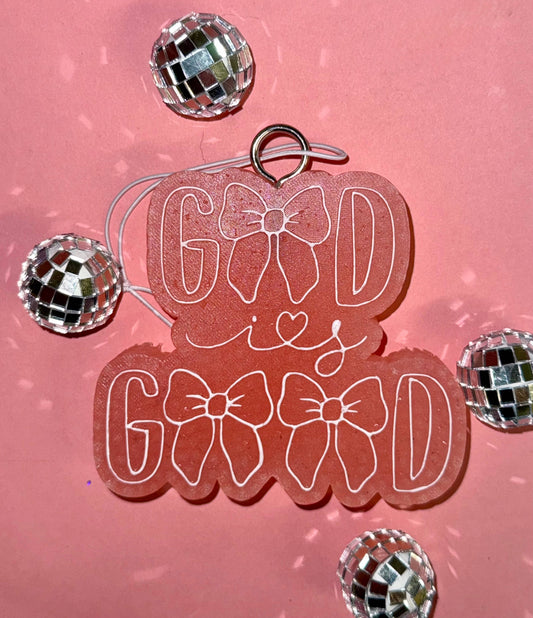 Pink God Is Good Car Freshie
