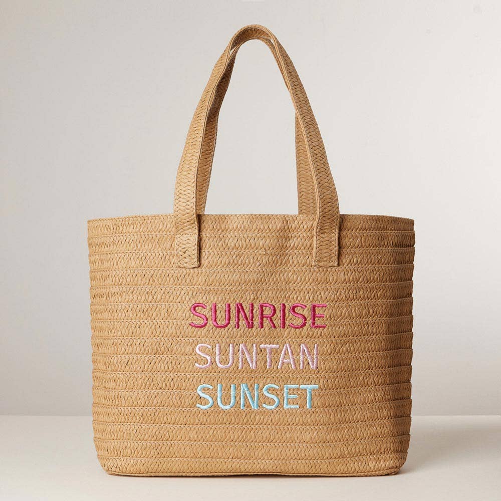 Raffia SUNRISE SUNTAN SUNSET Tote