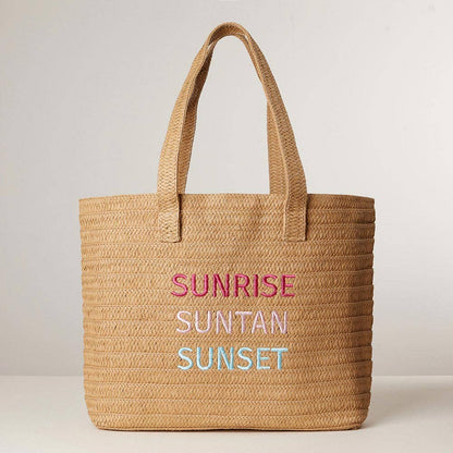 Raffia SUNRISE SUNTAN SUNSET Tote